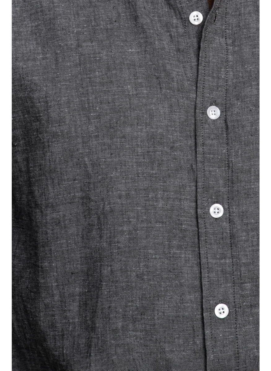 Tudors Slim Fit Long Sleeve Linen Premium Series Button Collar Sports Shirt