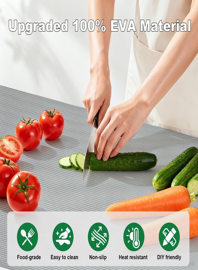 Kimhan Upgrade 100% EVA Shelf Liner for Kitchen Cabinet 12" x 240" Refrigerator Liners Drawer Liners Non Adhesive Non Slip Mats Waterproof Plastic Paper, Dresser Pantry Bathroom Protector, Silver Gray - Image 3
