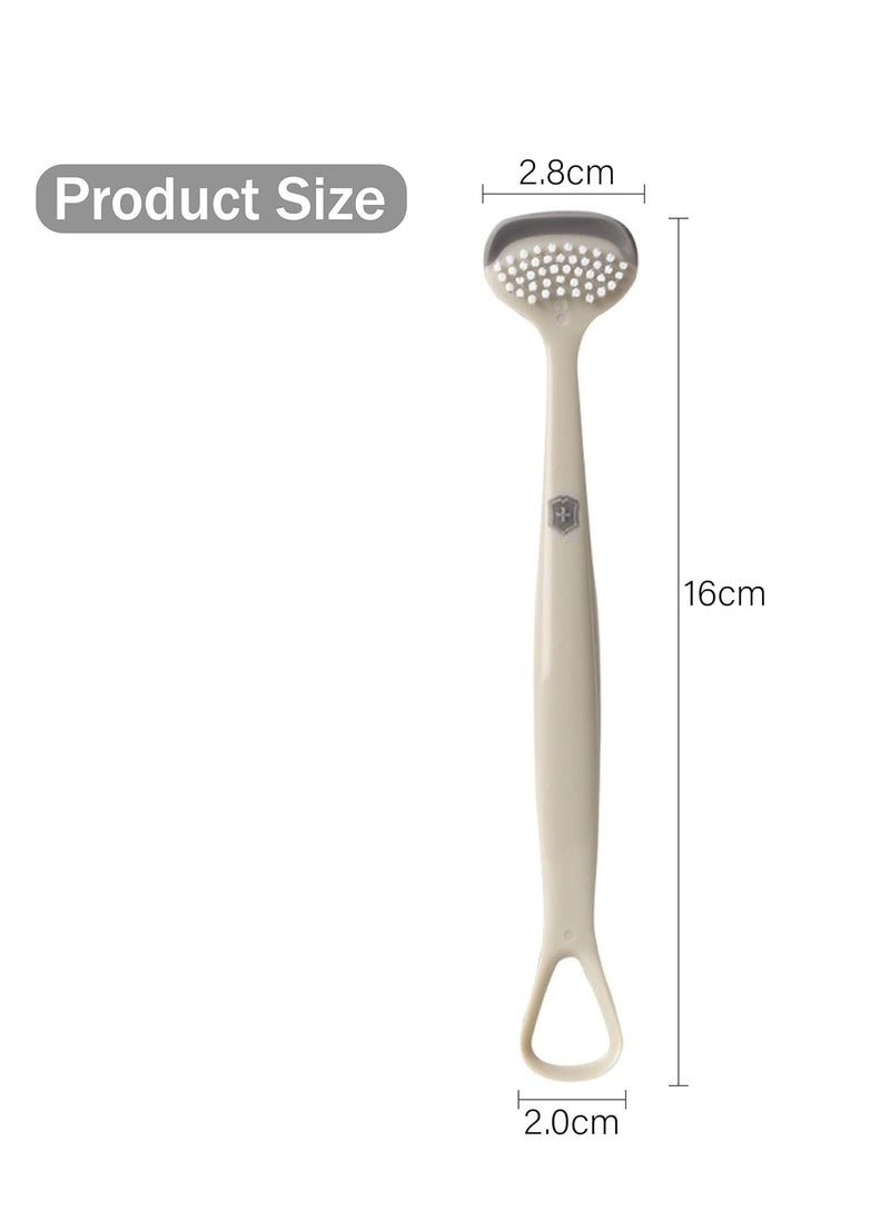 Generic - double-headed tongue scraper, hard tongue scraper for adults, reduce bad breath tongue cleaner, suitable for adults and children's tongue cleaner (grey) - Image 1