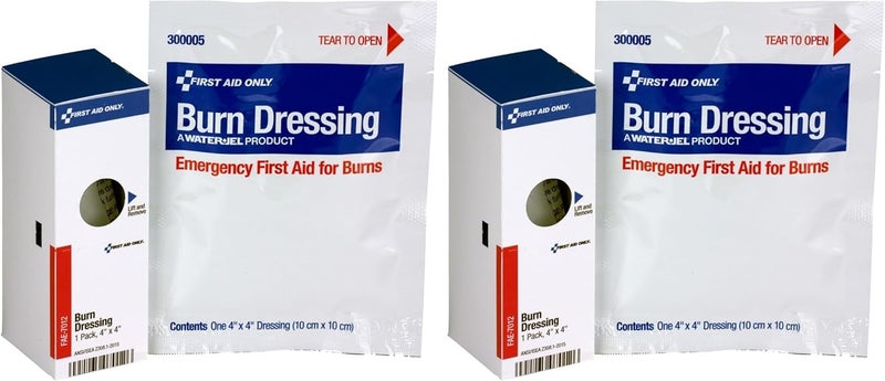 First Aid Only FAE7012 ضمادة حروق إعادة تعبئة 4 × 4 عبوة من 2 - Image 1