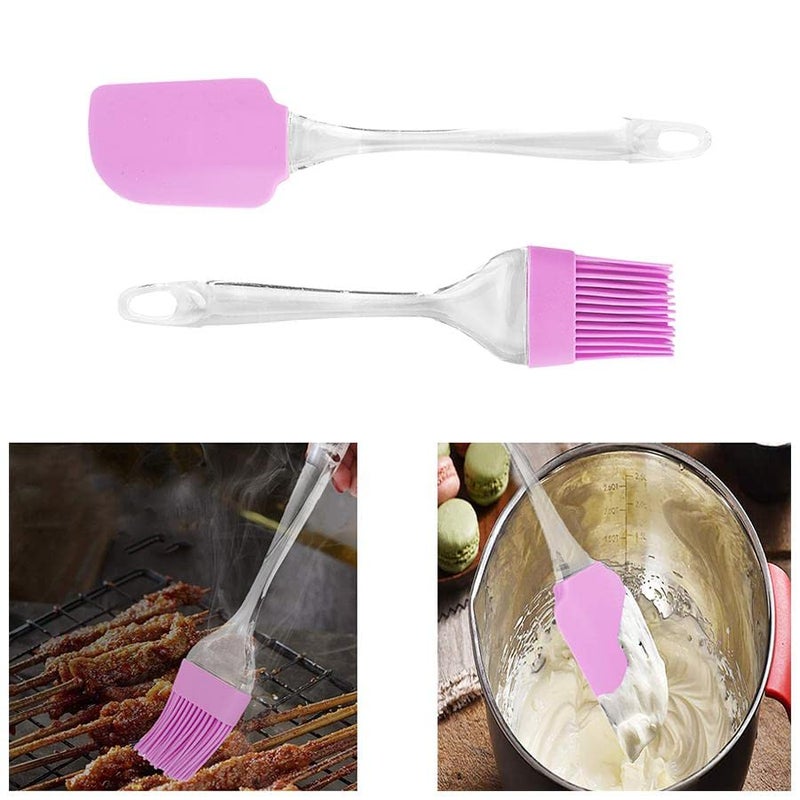 BAKERS 4U 29 Cake making combo turntable 12 pcs Cake Decorating Tips Turntable3 Icing Spatula 3 Icing Smoother 1 Silicone Piping Bag Measuring Spoons Cup Set of 8 Brush Spatula set - Image 5