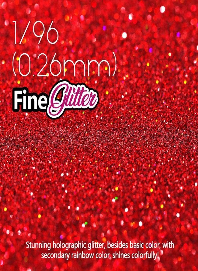 LEOBRO Red Glitter, 100 g / 3.5 oz Holographic Fine Glitter for Crafts, Resin, Flowers, DIY Jewelry Party Decorations - Image 3