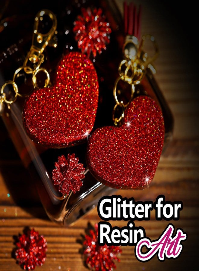 LEOBRO Red Glitter, 100 g / 3.5 oz Holographic Fine Glitter for Crafts, Resin, Flowers, DIY Jewelry Party Decorations - Image 5
