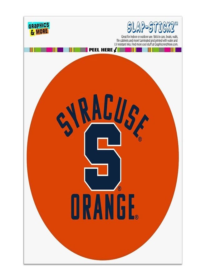 GRAPHICS & MORE Syracuse University Orange Automotive Car Window Locker Circle Bumper Sticker - Image 1