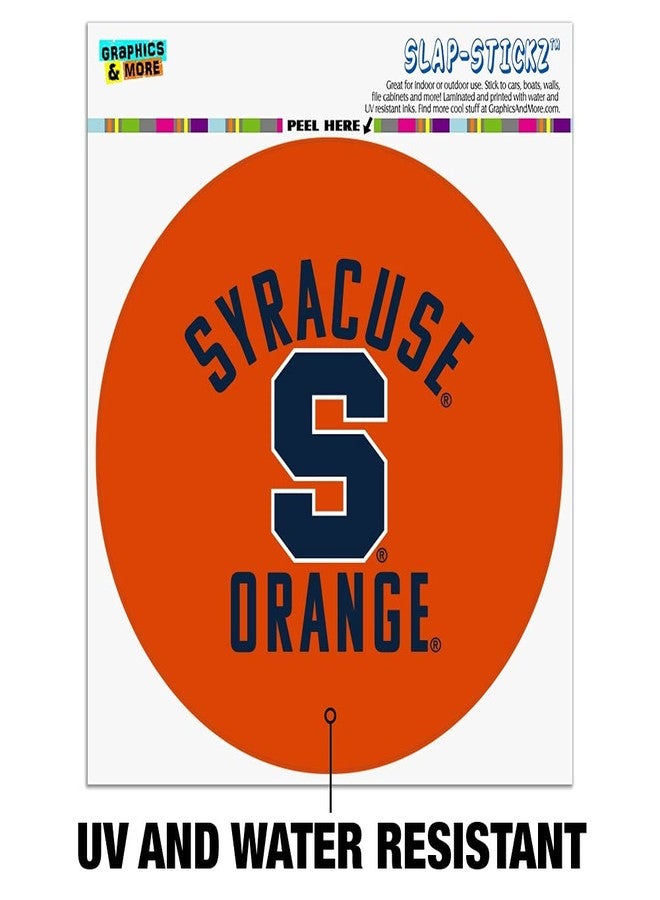 GRAPHICS & MORE Syracuse University Orange Automotive Car Window Locker Circle Bumper Sticker - Image 2