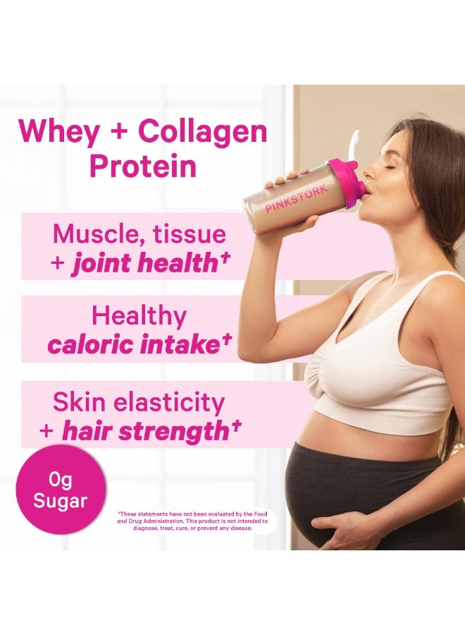 Pink Stork Pregnancy + Postpartum Protein, Chocolate Truffle Flavor, 20 g Protein, 15 Servings, Net Wt 17.04 oz (483g), Dietary Supplement - Image 2