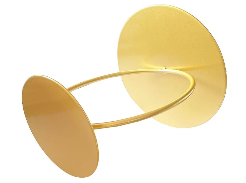 INDIAN ARTISANS Round Shape Cake Spacer - Metal Stand, Golden Cake Separator, 7x8 Inch, Perfect for Weddings, Birthdays, Events, and Home Table Décor - Image 2