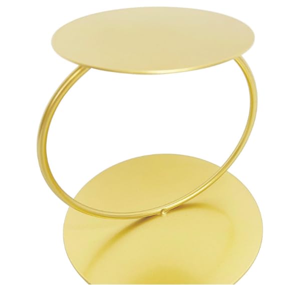 INDIAN ARTISANS Round Shape Cake Spacer - Metal Stand, Golden Cake Separator, 7x8 Inch, Perfect for Weddings, Birthdays, Events, and Home Table Décor - Image 3