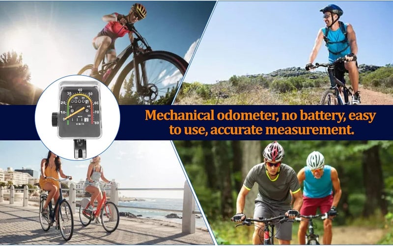 Tbest Our Wired Mileometer Stationary Narioote Distance Tracker, Cycling Speedometer Bicycle Computer Mountain Bike Code Table Waterproof Mechanical Odometer, Cycle Accessories - Image 3
