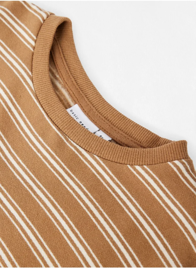 NAME IT Kids Stripe Long Sleeve Sweatshirt