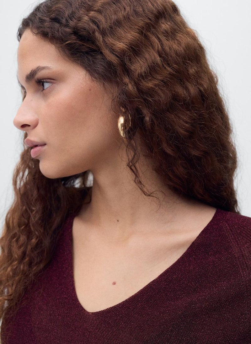 MANGO V-neck lurex sweater - Image 3