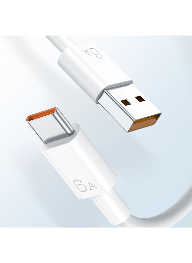 Totu TOTU CB-9-T 25W USB to USB-C / Type-C TPE Data Cable, Length: 1m(White)  - Image 2