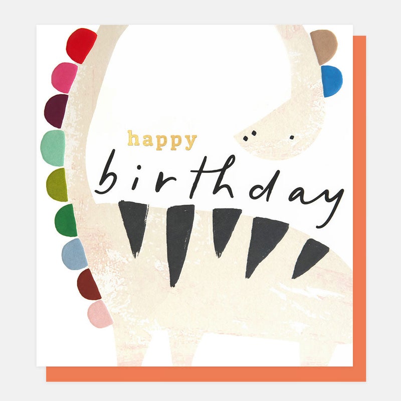 Caroline Gardner PlayTime Colourful Dinosaur Happy Birthday Greeting Card