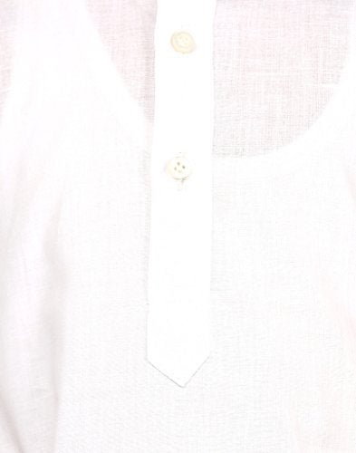FOCIL Kids White Cotton Kurta Pyjama Set (8-9 Years) - Image 3
