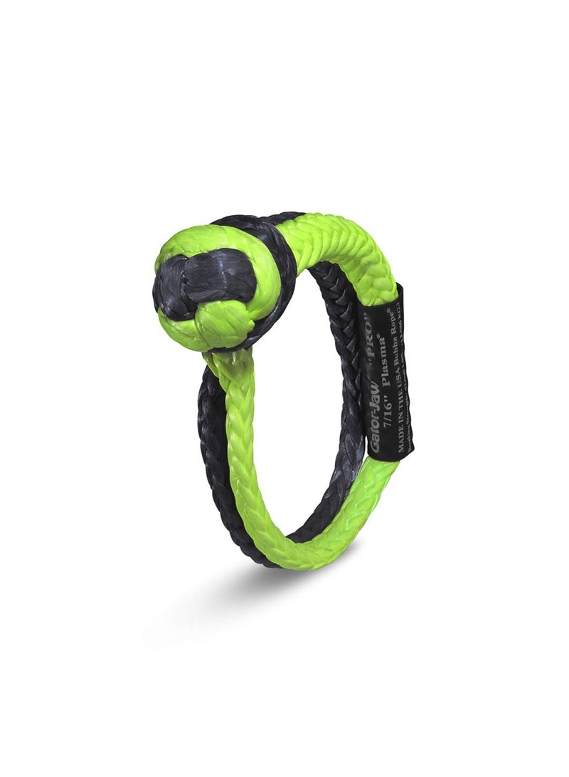 Bubba Rope 7/16" Green/Black Gator-Jaw PRO Soft Shackle - Image 1