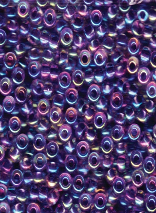 Miyuki Round Seed Beads Size 6/0 20g Amethyst Lined Crystal AB