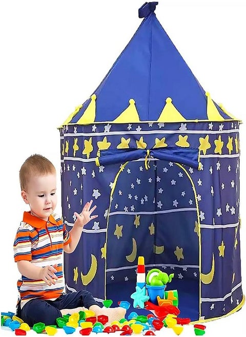 Mini Kids Play Tent Portable Foldable  (Blue)