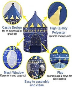 TENT PLAY Mini Kids Play Tent Portable Foldable  (Blue)  - Image 3