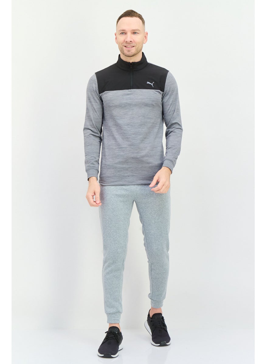 PUMA Men Sportswear Fit Long Sleeve Outdoor Sweatshirts, Black/Grey  - Image 4