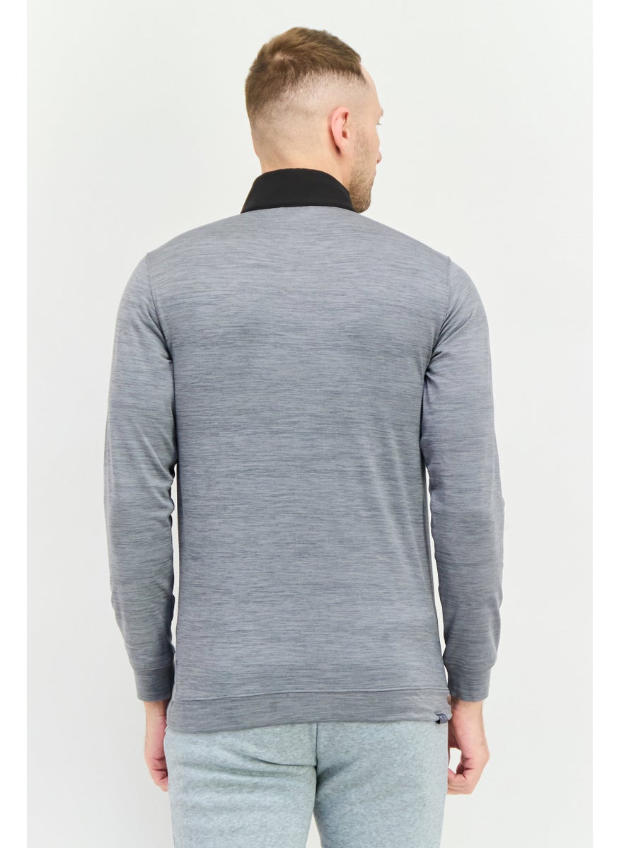 PUMA Men Sportswear Fit Long Sleeve Outdoor Sweatshirts, Black/Grey  - Image 3