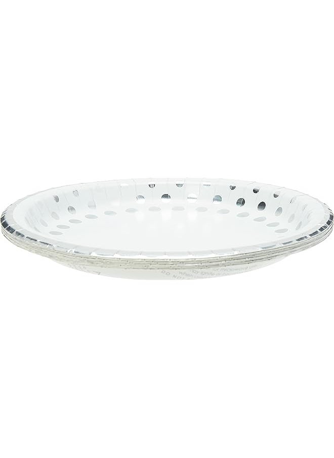 CREATIVE CONVERTING Converting Sparkle And Shine Banquet Plate 8 Pieces, 10.25-Inch Length, Silver  - Image 1