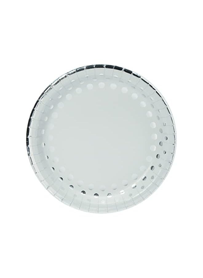 CREATIVE CONVERTING Converting Sparkle And Shine Banquet Plate 8 Pieces, 10.25-Inch Length, Silver  - Image 2