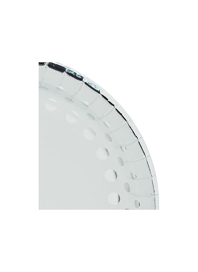CREATIVE CONVERTING Converting Sparkle And Shine Banquet Plate 8 Pieces, 10.25-Inch Length, Silver  - Image 3