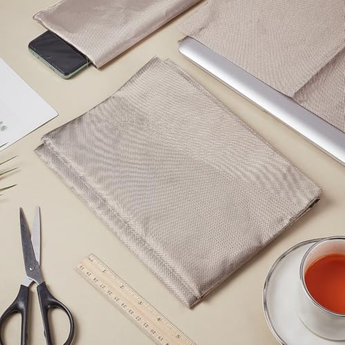 FINGERINSPIRE 2.19 Yards Faraday Fabric 43.3inch Wide Navajo White Polyester Shielding Faraday Fabrics EMI, RF & RFID Shielding Copper Protection for WiFi Cell RFID Protection Blocks Signals - Image 4