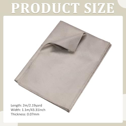 FINGERINSPIRE 2.19 Yards Faraday Fabric 43.3inch Wide Navajo White Polyester Shielding Faraday Fabrics EMI, RF & RFID Shielding Copper Protection for WiFi Cell RFID Protection Blocks Signals - Image 2