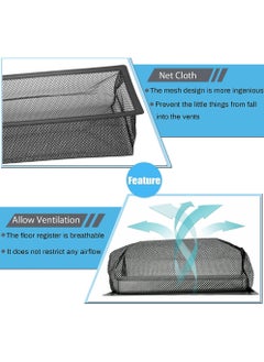 SYOSI Floor Register Cover Trap, Floor Vents Hoods for Home Air Vent Filters, Register Filters for Floor Vents, Household Filters Wall Ceilings Capture Debris Hair (4x12 Inches 5-Pieces）  - Image 2