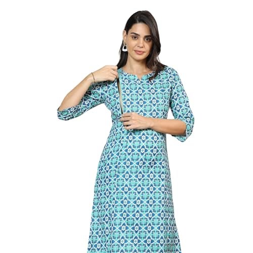 MomToBe Women Cotton Classic Wome'S A-Line Maternity Kurti/Pregnancy Dress/Easy Breastfeeding Kurta With Zippers/Maternity Dress With Zippers For Nursing Pre And Post Pregnancy (Light Green ; M) - Image 1