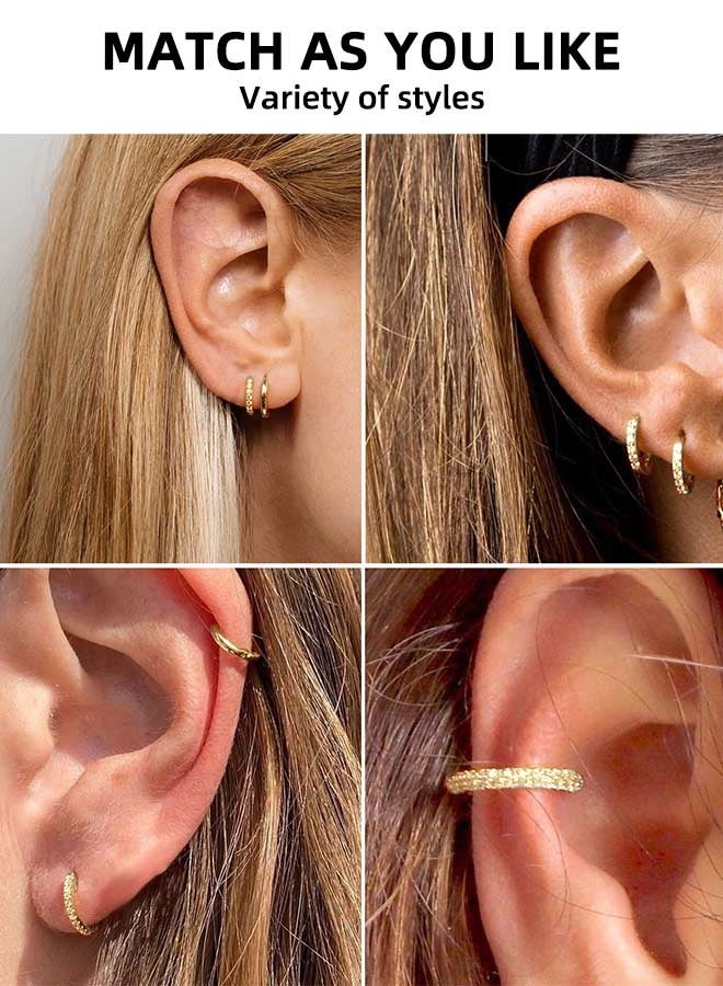 مجموعة من 4 أزواج من أقراط الكريستال الدائرية، أقراط دائرية خفيفة الوزن مرصعة بأحجار الراين المتلألئة، مجوهرات للنساء، هدية للحفلات، تاريخ الزفاف - Image 4