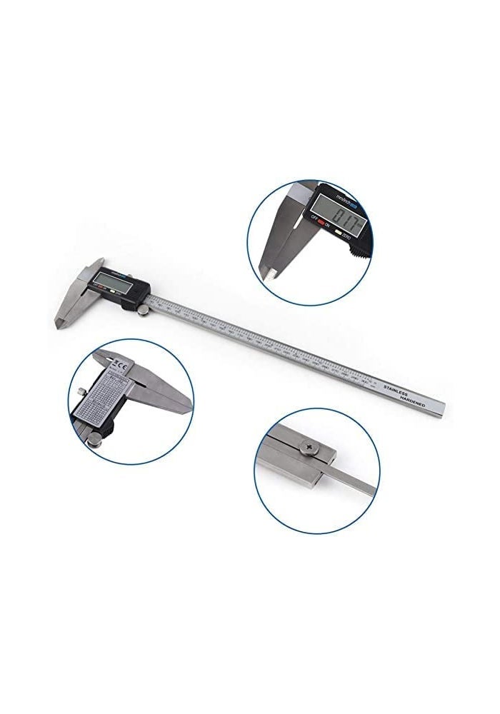 AQ AQSON مقياس فرنييه الرقمي الإلكتروني AQSON 12 بوصة 300MM - أداة قياس دقيقة - Image 4