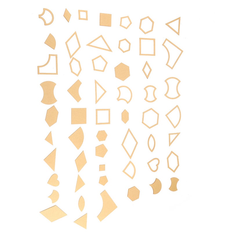 54PCS Clear Acrylic Pattern Stencil Template Set Leather Craft Quilting Sewing Tool DIY - Image 2