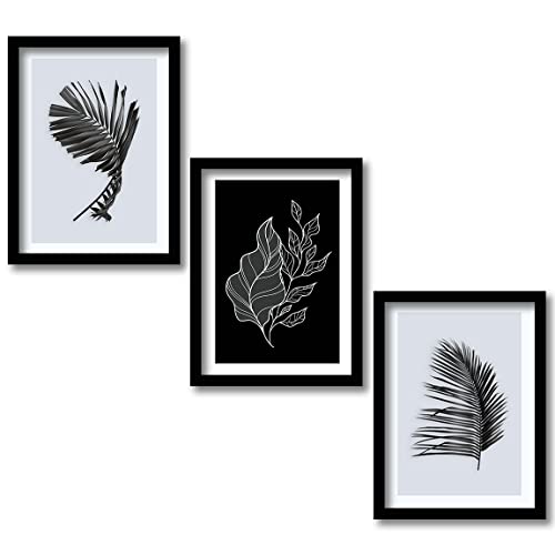 HEVEA Modern Art Wall decor frames/Paintings for Living Room Bedroom Office - Wall Paintings - Framed Wall Art Frames - Paintings for Home Decor (11 inch x 14 inch, Framed) Set of 3, Multicolour - Image 1