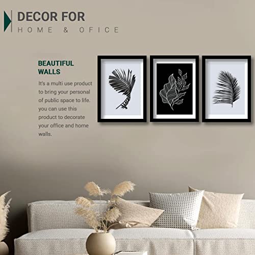 HEVEA Modern Art Wall decor frames/Paintings for Living Room Bedroom Office - Wall Paintings - Framed Wall Art Frames - Paintings for Home Decor (11 inch x 14 inch, Framed) Set of 3, Multicolour - Image 5