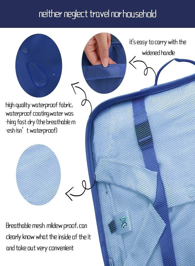 RNAZLIS 7 Piece Compression Packing Cubes for Travel, Stylish Luggage Organizer Set Space Saving Travel Essentials Perfect for Vacation Cruise Weekend Getaways & Carry-On Packing (Blue) - Image 4