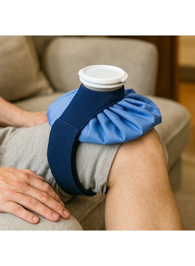 Y&D Sports Medicine Reusable Ice Pack for Injuries Reusable Ice Bag Hot or Cold Therapy Straps Fixed Cold and Hot Compress Cooling Relief Pain of Knee Elbow Ankle Sports Hurts 9 Inch Ice Pack with Cover No-Leak and Soft Fabric Elastic Breathable Ice Bag for Injuries and Pain Relief - Image 1