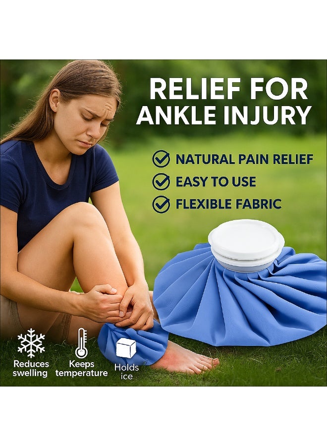 Y&D Sports Medicine Reusable Ice Pack for Injuries Reusable Ice Bag Hot or Cold Therapy Straps Fixed Cold and Hot Compress Cooling Relief Pain of Knee Elbow Ankle Sports Hurts 9 Inch Ice Pack with Cover No-Leak and Soft Fabric Elastic Breathable Ice Bag for Injuries and Pain Relief - Image 3