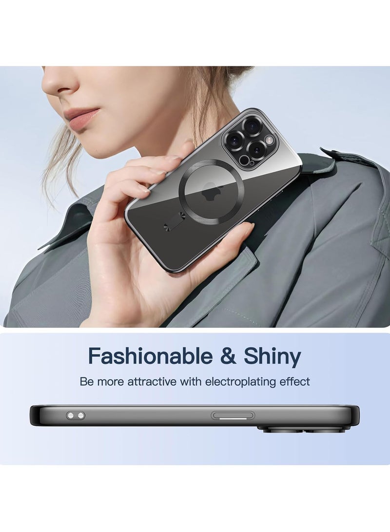 Jetech Soft Clear Case for iPhone 15 Pro Max 6.7 Inches, Camera Protection Full, Compatible with MagSafe Wireless Charging, Shockproof Electroplated TPU Mobile Phone Case - Image 3