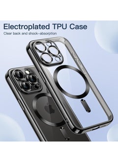 Jetech Soft Clear Case for iPhone 15 Pro Max 6.7 Inches, Camera Protection Full, Compatible with MagSafe Wireless Charging, Shockproof Electroplated TPU Mobile Phone Case  - Image 5
