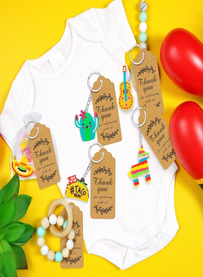 سوريو مجموعة سوريو من 54 قطعة من سلاسل المفاتيح المكسيكية، هدايا حفلات الفييستا، هدايا تذكارية لحفلات استقبال المولود، بطاقات شكر مكتوبة بخط اليد، هدايا حفلات سينكو دي مايو، سلسلة مفاتيح على شكل صبار، حقيبة أورجانزا لحفلات أعياد الميلاد وحفلات استقبال المولود - Image 4