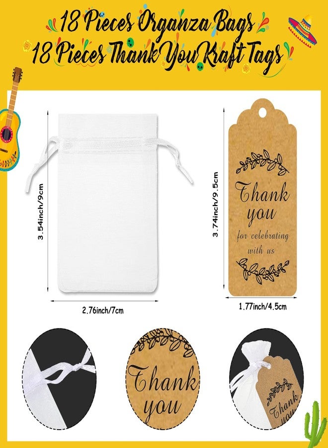 سوريو مجموعة سوريو من 54 قطعة من سلاسل المفاتيح المكسيكية، هدايا حفلات الفييستا، هدايا تذكارية لحفلات استقبال المولود، بطاقات شكر مكتوبة بخط اليد، هدايا حفلات سينكو دي مايو، سلسلة مفاتيح على شكل صبار، حقيبة أورجانزا لحفلات أعياد الميلاد وحفلات استقبال المولود - Image 3