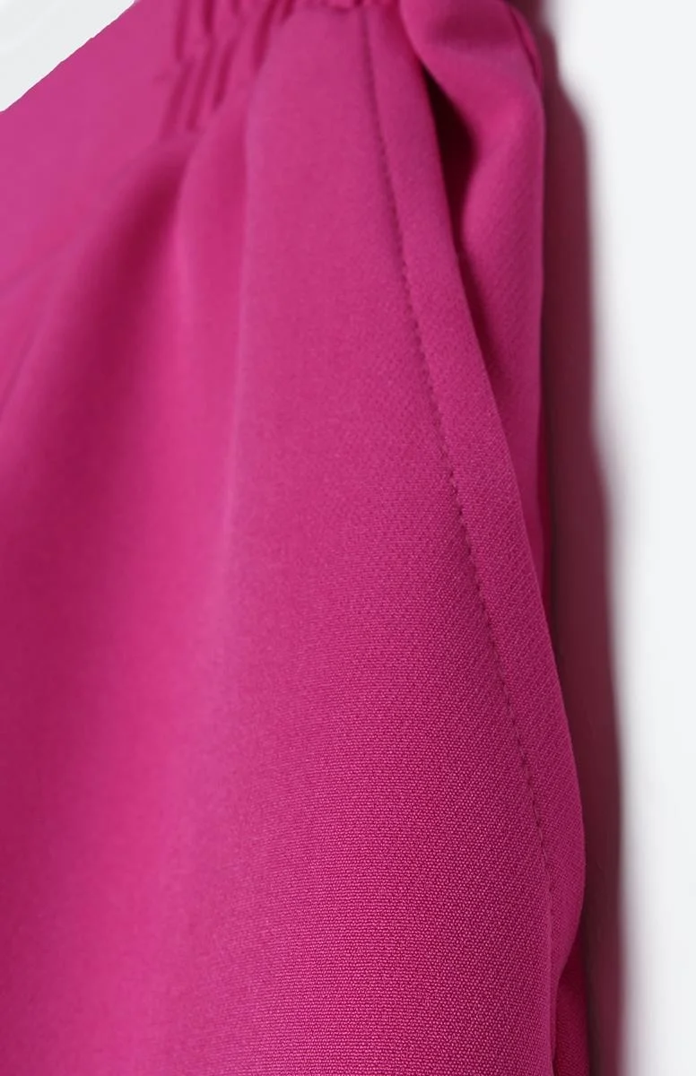 Allday Fuchsia-Elastic Waist Carrot Trousers