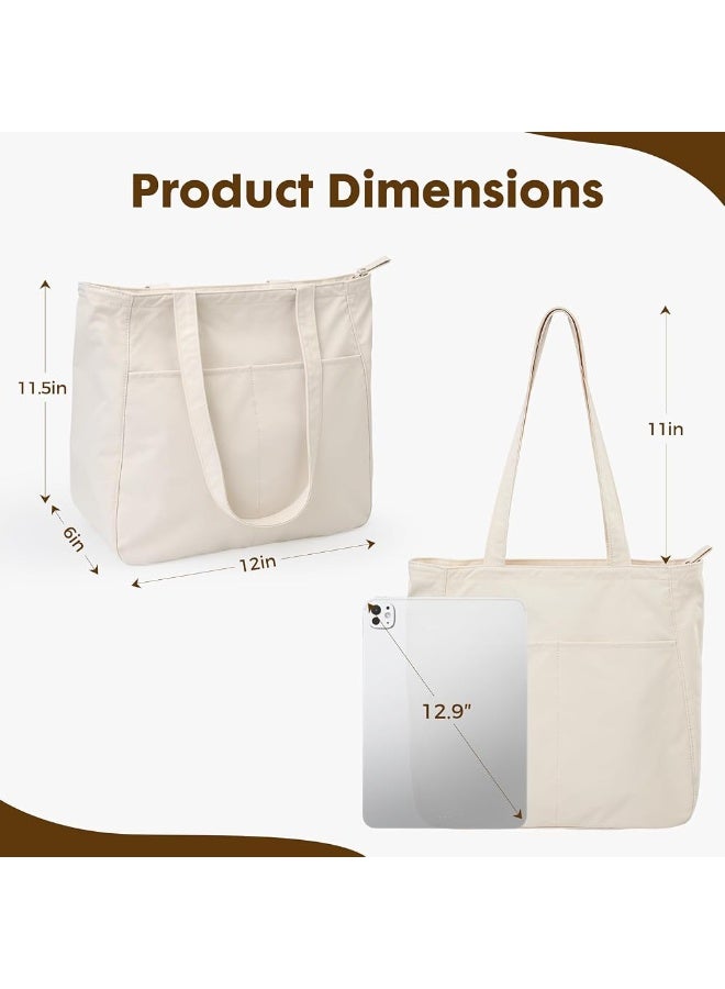Arabest Lightweight Tote Bag for Women,Zipper Shoulder Bag,Multi-Pocket Travel Handbag - Image 2