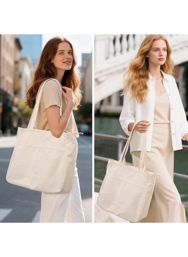 Arabest Lightweight Tote Bag for Women,Zipper Shoulder Bag,Multi-Pocket Travel Handbag - Image 3