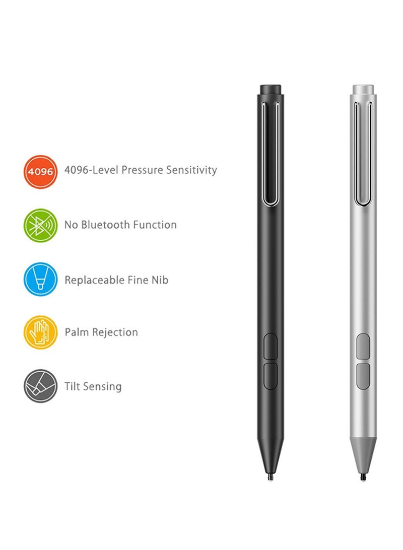الجودة الأصلية 4096 مستويات من حساسية الضغط قلم Stylus لميكروسوفت سطح الذهاب 1/2 ، Pro7 ، Pro6 ، Pro5 ، Pro4 ، Pro3 ، Surface3 ، سطح الكتاب ، الكمبيوتر المحمول الفضي - Image 4