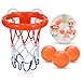 KSABVAIA Bath Toys Bathtub Basketball Hoop for Kids Toddlers Bath Toys Shower Toys for Kids Ages 48Suction Cup Basketball Hoop 3 No Hole Balls Set for Boys Girls - Image 2