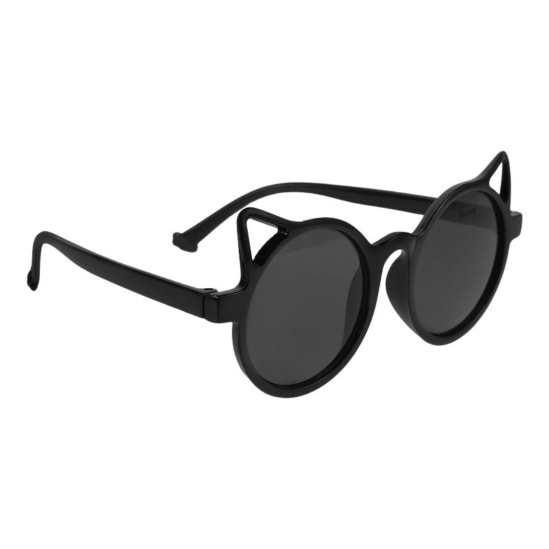 Black Frame Cat Ear Sunglasses UV Protection Fashion Eyewear for Boys Outdoor Summer Accessories - Image 2