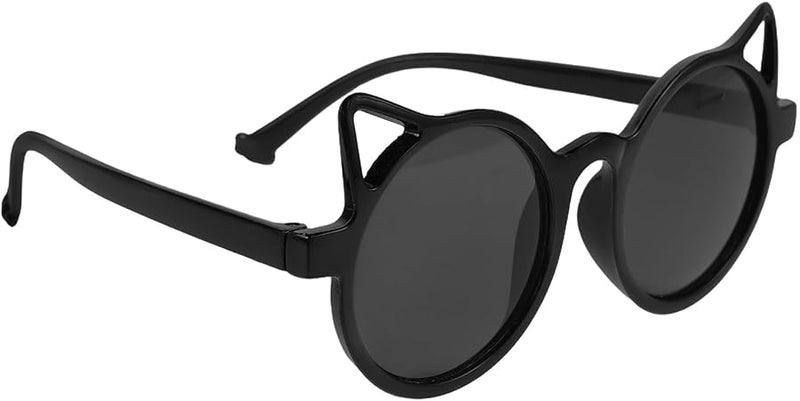 Black Frame Cat Ear Sunglasses UV Protection Fashion Eyewear for Boys Outdoor Summer Accessories - Image 1